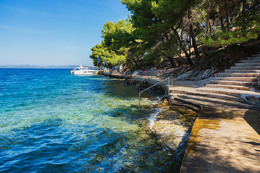 Sali - letecký pohled, ostrov Dugi Otok, Chorvatsko