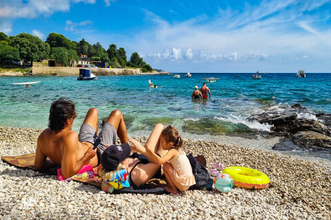 Rovinj - letecký pohled, Istrie, Chorvatsko